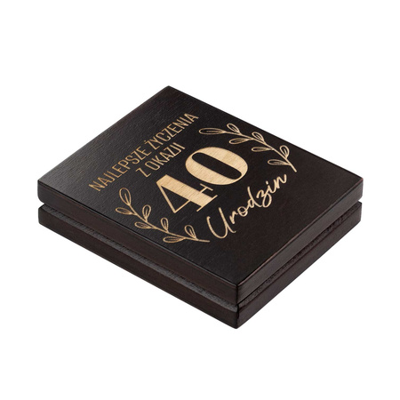 ETUI na SZTABKĘ DREWNIANE Certipack - 40 URODZINY