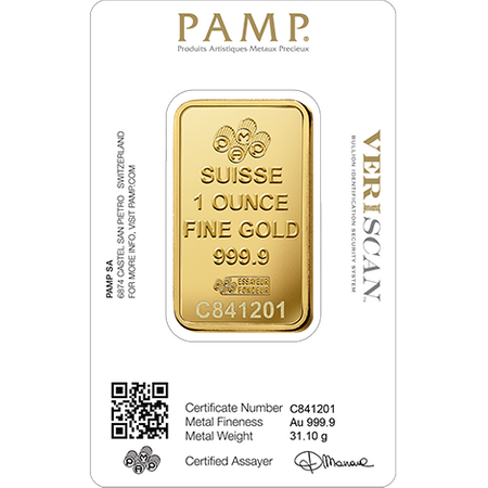 Sztaba złota PAMP 1 oz