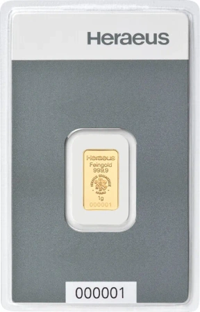 Sztaba złota ARGOR-HERAEUS/HERAEUS Kinebar 1 g