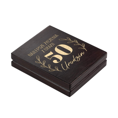 ETUI na SZTABKĘ DREWNIANE Certipack- 50 URODZINY