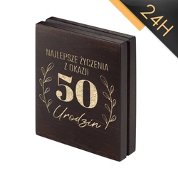ETUI na SZTABKĘ DREWNIANE Certipack- 50  URODZINY