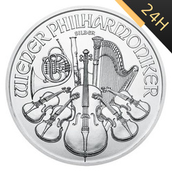 SREBRNA MONETA WIEDEŃSKI FILHARMONIK LOSOWY ROCZNIK 1 oz 24H VM