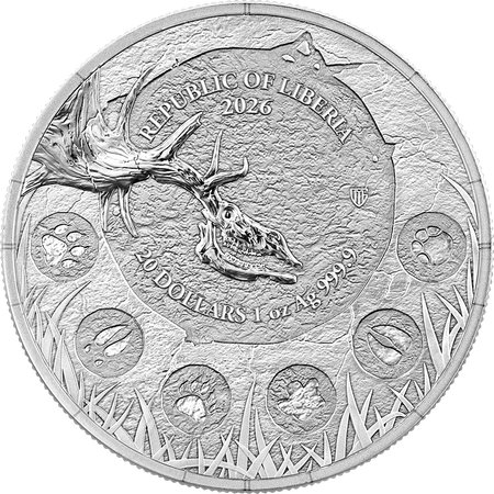 SREBRNA MONETA GERMANIA MINT MEGAFAUNA: GIANT DEER 1 oz 2026 24H