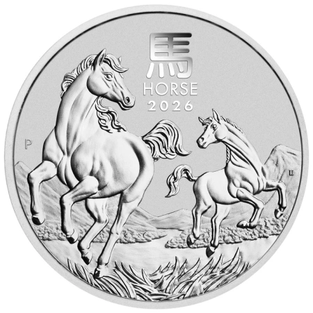 ZESTAW SREBRNYCH MONET LUNAR III: ROK KONIA 20 X 1 OZ 2026